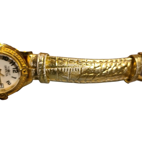 Invicta Gold Leather Watch - Picture 7 of 8